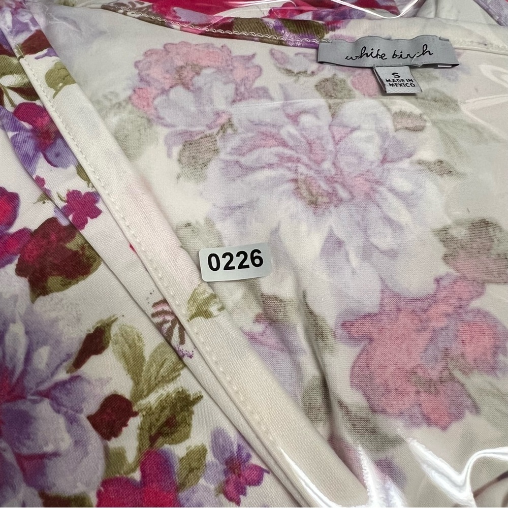 White Birch Keep Talking Floral Mini Skort Dress- Size S - Picture 9 of 11